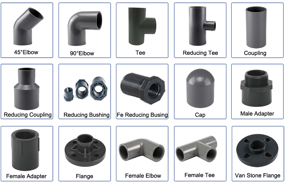 China Supply High Quality 90 Degree Bend 3 Inch PVC Plumbing Fittings Sch80 for Water Supply Cheap Price PVC Fittings