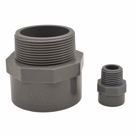 High Quality Preservative PVC Pipe Fittings-Pn10 Standard Plastic Pipe Fitting Male Adaptor for Water Supply